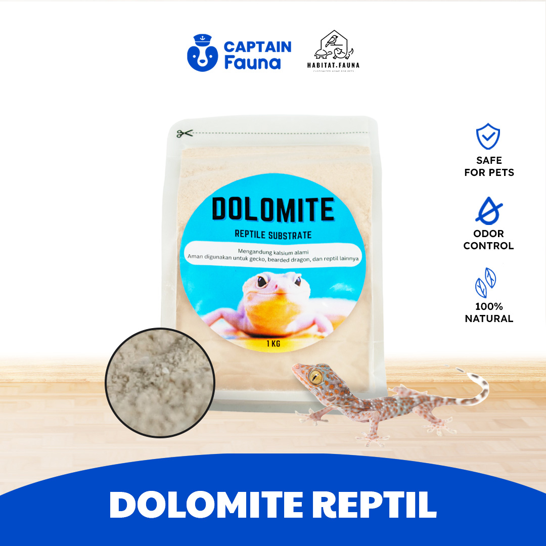 Pasir Dolomit / Dolomite Gecko Alas Kandang / Substrat Premium Reptil 1kg